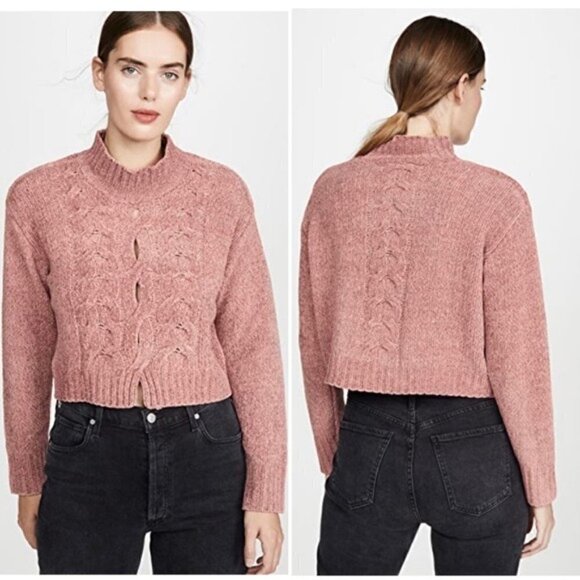 Cushnie sweater NWT Mock Turtle Neck Sweater Woodrose Pink S new - Picture 7 of 14